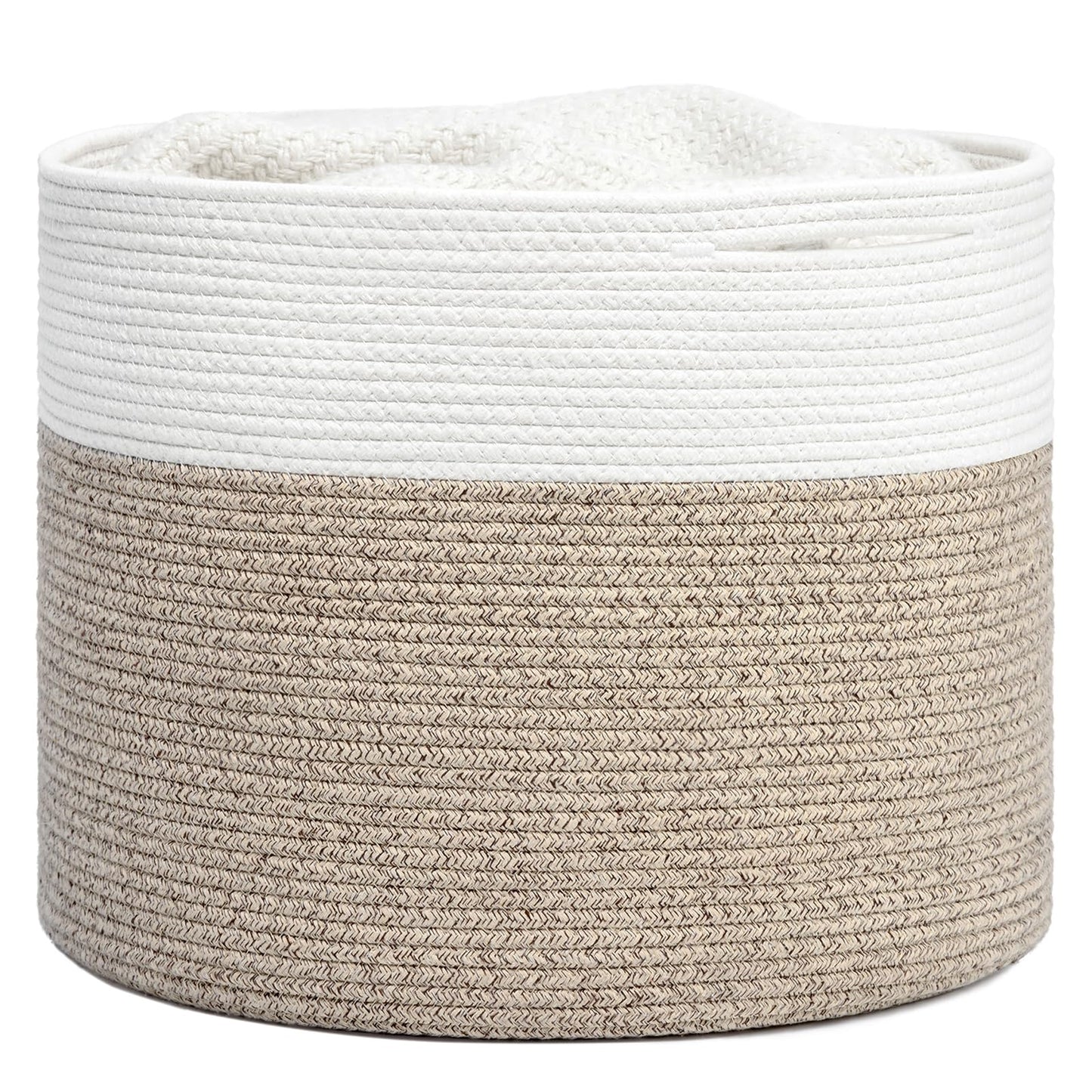 Large Cotton Rope Basket, Durable